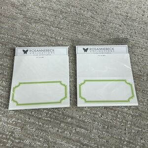 20 Place Cards Light Green & white BY ROSANNE BECK